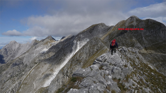 Cresta Monte Macina,veduta: Grondilice,Contrario,Cavallo,Passo Focolaccia,Alto di Sella e Sella