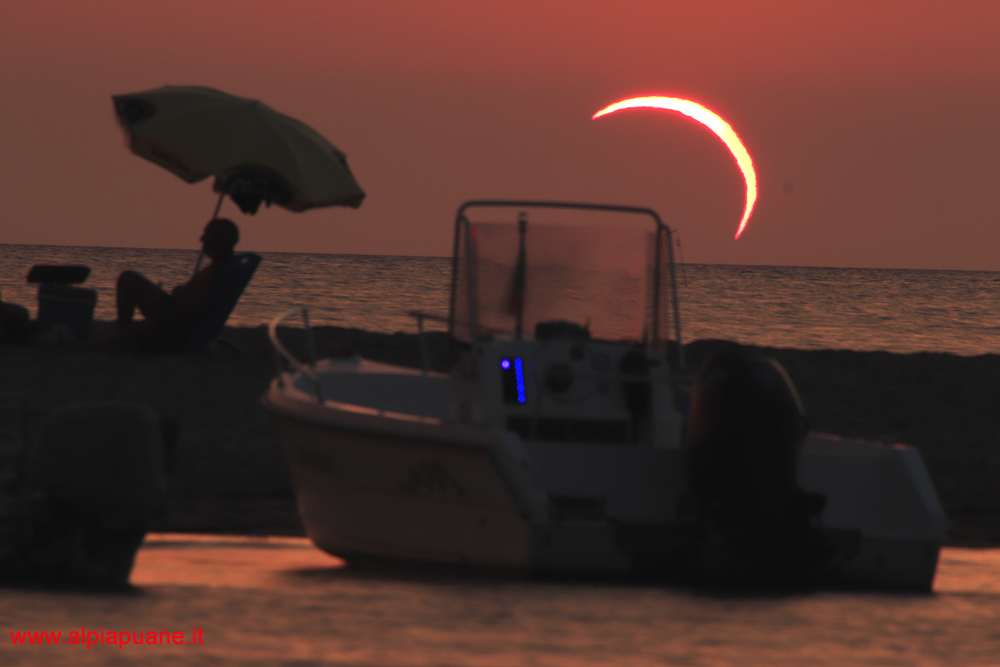 Eclissi solare 12 agosto 202 da Bocca di Serchio