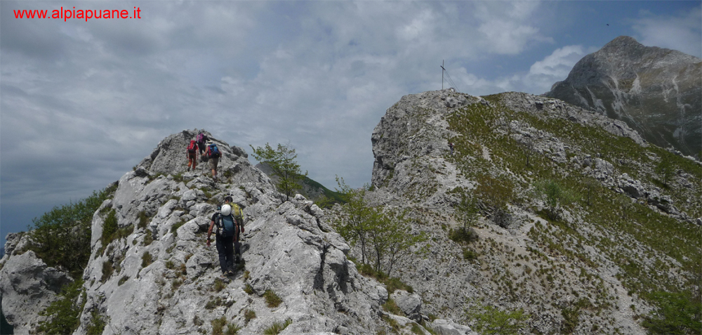Cresta monte Forato, sullo sfondo la Pania della Croce