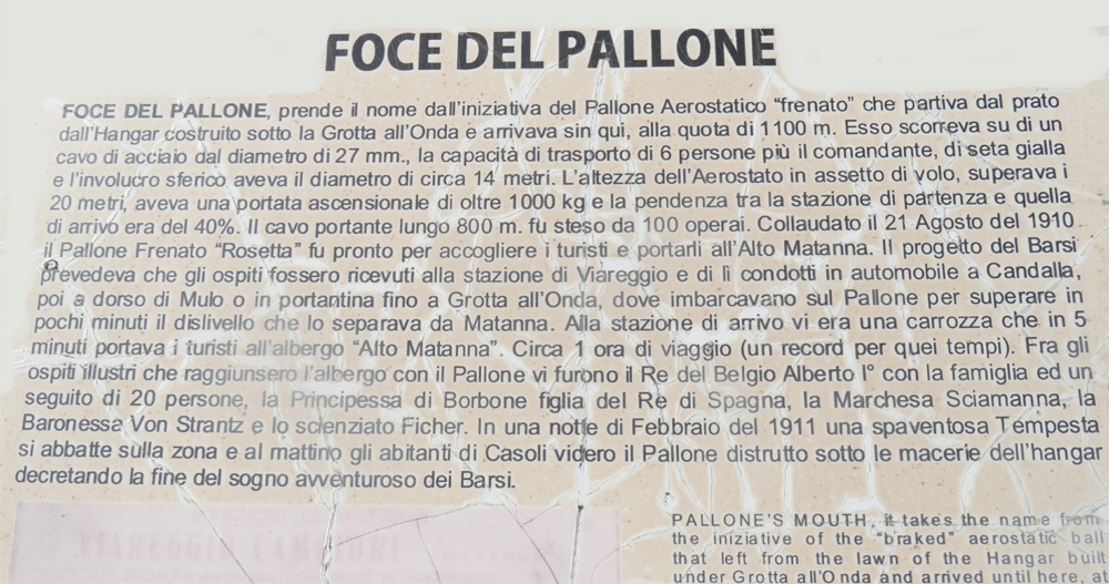 Cartellonistica alla Foce del Pallone