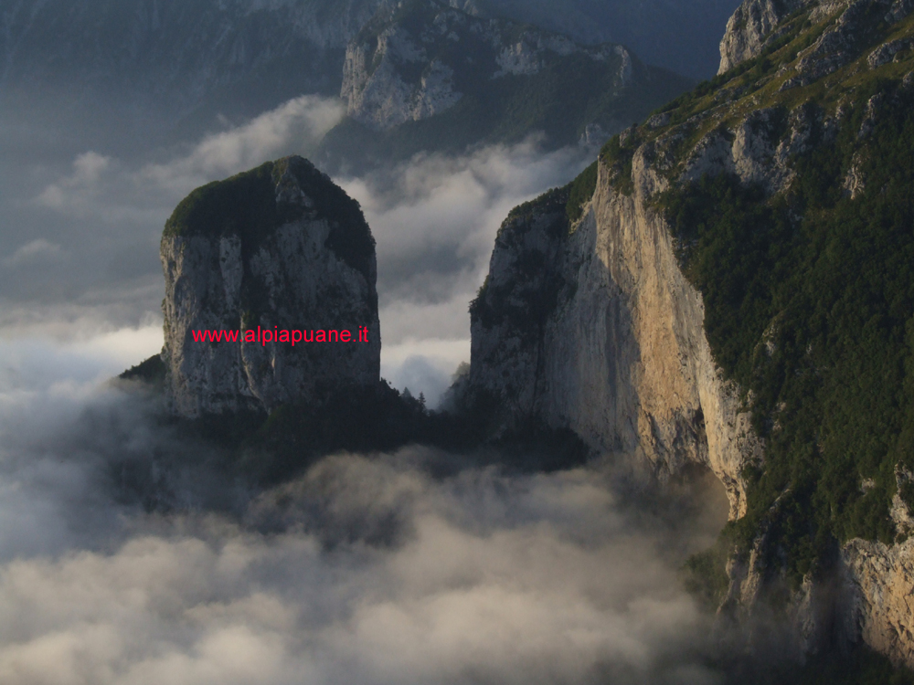 Procinto e parete ovest del monte Nona