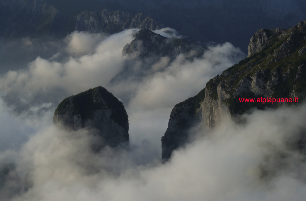 Procinto e parete ovest del monte Nona