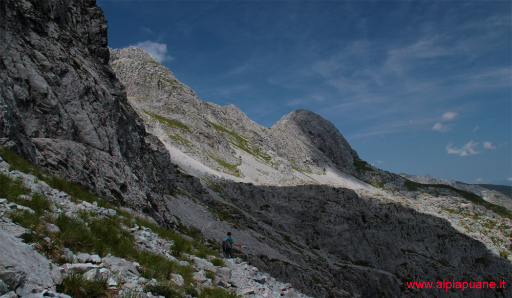 Pizzo delle Saette dal sentiero che proviene dalla Focetta del Puntone