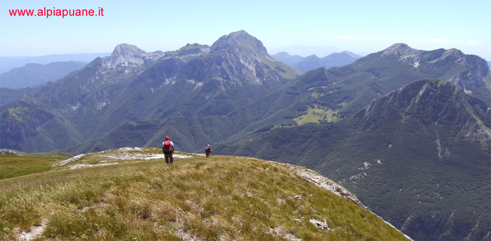 Gruppo delle Panie, monte Corchia e Freddone dal sentiero N.145 per il Colle delle Capanne